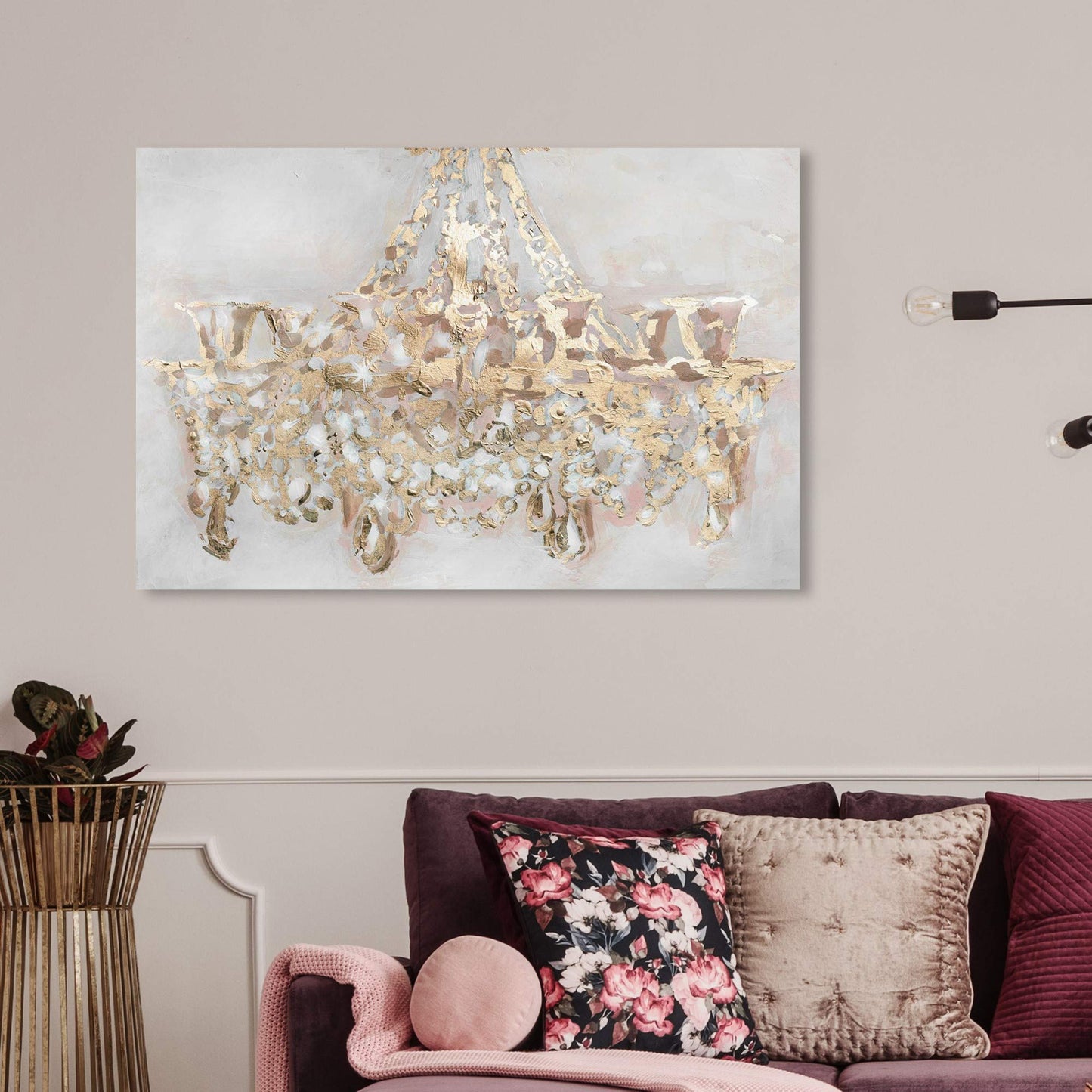 The Oliver Gal Artist Co. Fashion and Glam Wall Art Canvas Prints 'Candelabro'