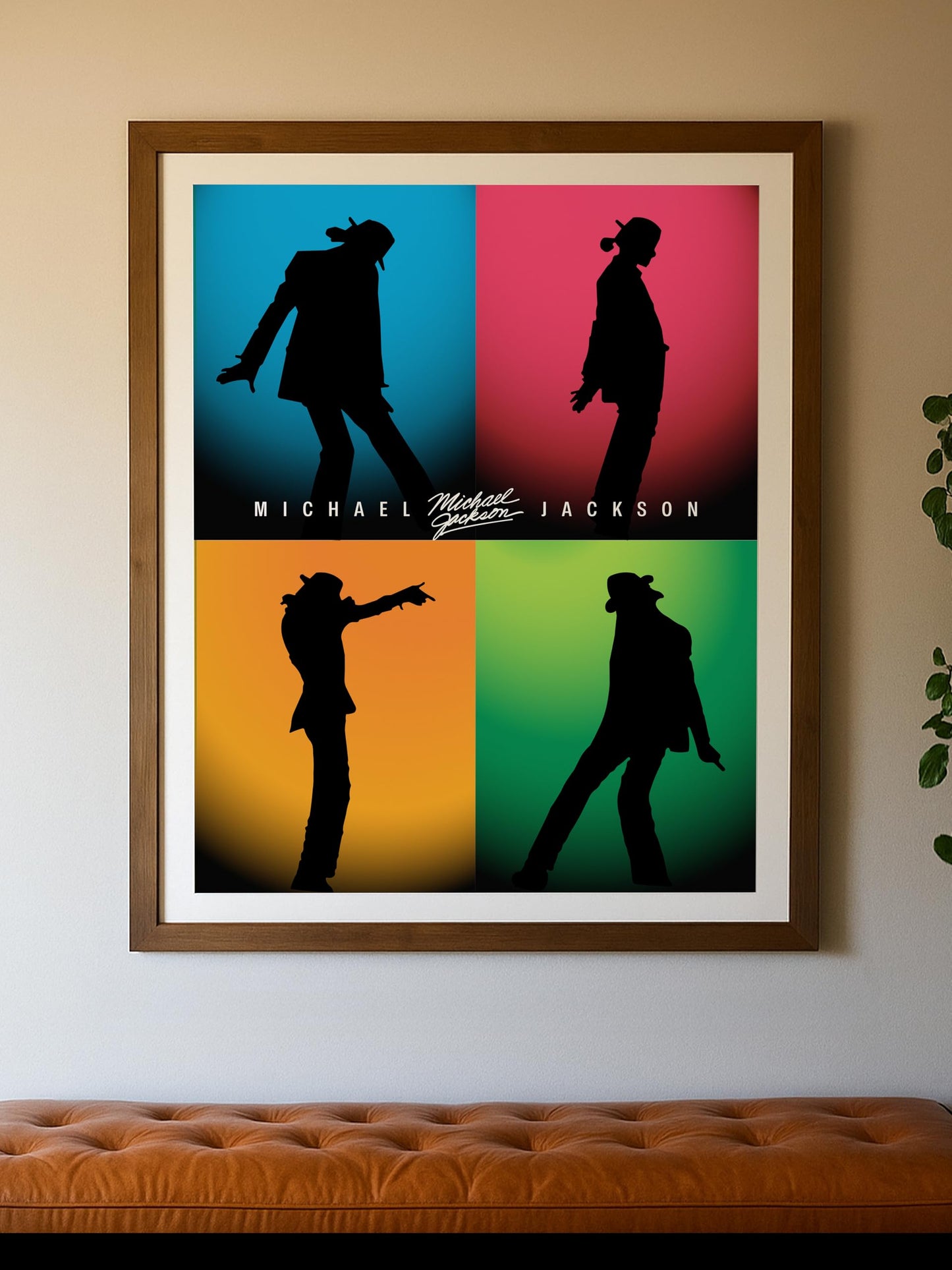 AMERICAN LUXURY GIFTS Iconic King of Pop-Silhouette Wall Art Print, Perfect for Home, Offices, Bedroom, Living Room, & Music Room Decor (Unframed, 11 x 14 inches)
