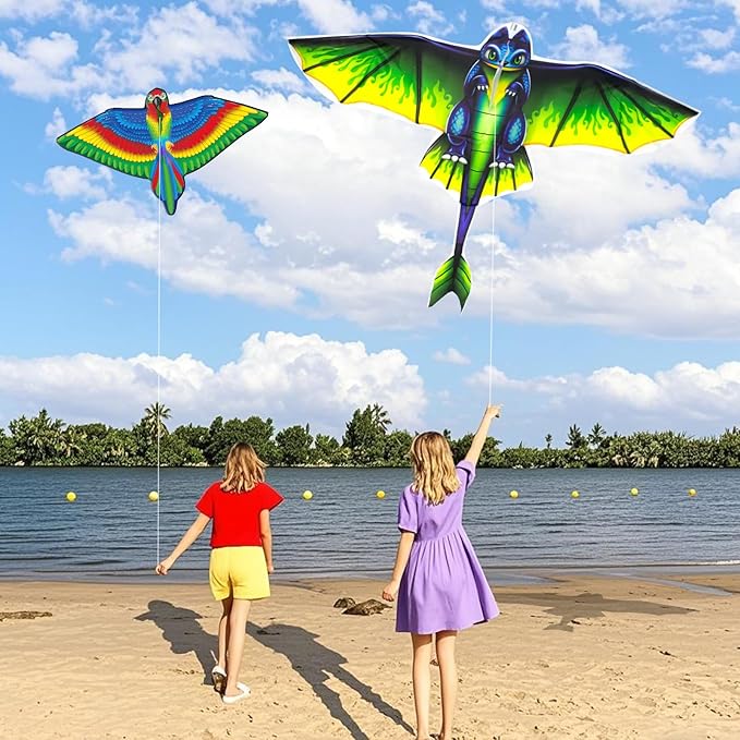 Easy to Fly Kites for Kids Ages 4-8 8-12 & Adults, Beach Flying Toys Butterfly Kite with Handle and Kites String, Great for Outdoor Activities & Family Trip Easter Gifts