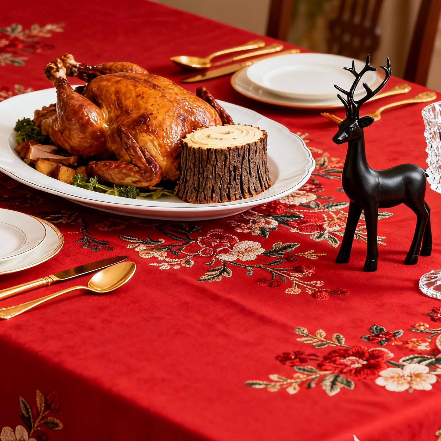 2PCS Christmas Training Deer Modern Elk Sculpture Exquisite Warm Home Decoration Deer Image Christmas Ornaments Country Style Halloween Christmas New Year Gift (Black)