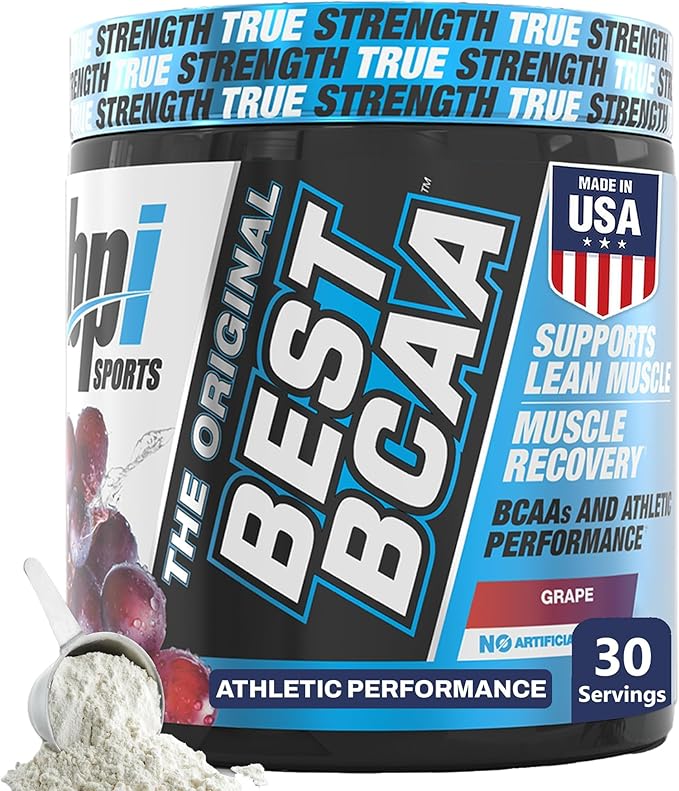 BPI Sports Best BCAA Powder - Muscle Recovery Support - Branched Chain Amino Acids | Building Blocks of Protein and Muscle - Post Workout Recovery ??Hydration - Grape, 30 Servings