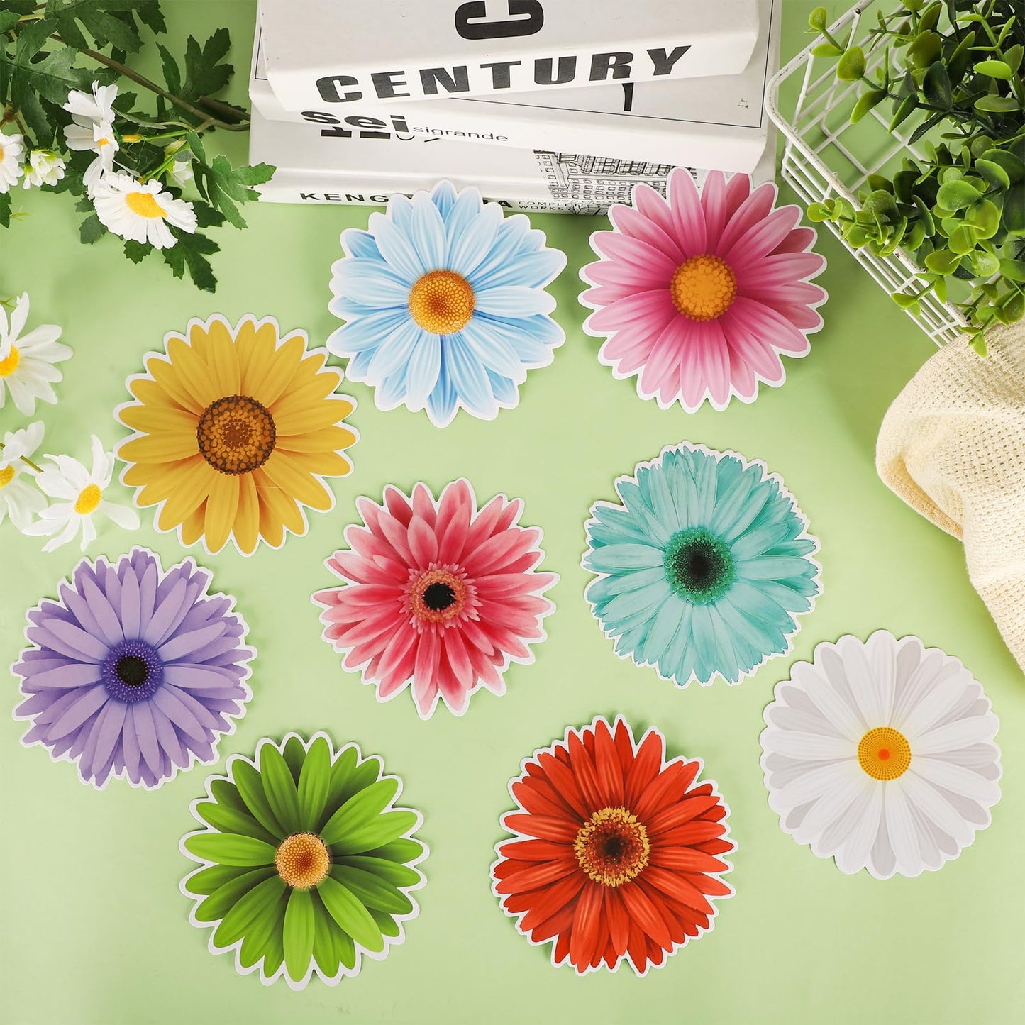 Spring Bulletin Board Decorations Flower Cutouts Spring Summer Wall Decoration for School Classroom Home Floral Party Supplies Back to School Decor
