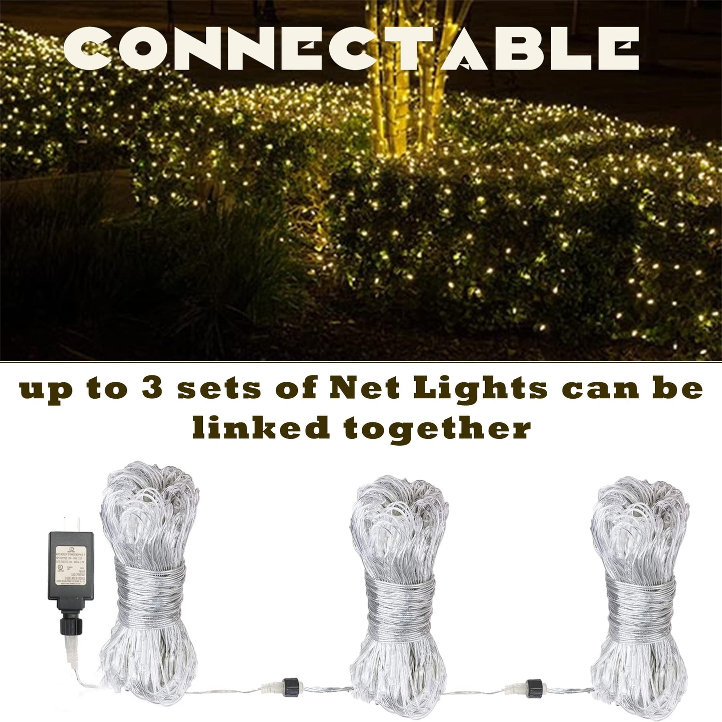 Eueasy LED Lights Outdoor Fairy Lights Chandelier - 270L Gazebo Net Lights with 8 Lighting Modes, 10×10 FT Chandelier for Pergolas，Wedding, Bush, Christmas