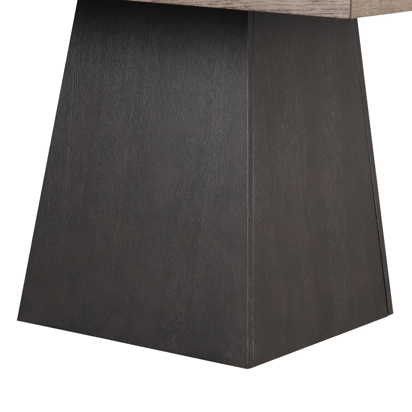 Furniture of America Demi Modern Solid Wood 54-inch Square Dining Table with Cone-Shaped Pedestal Base, Two-Tone Design, Seats up to 4, for Home Kitchen, Living Room, Dinettes, Rustic Oak/Dark Walnut
