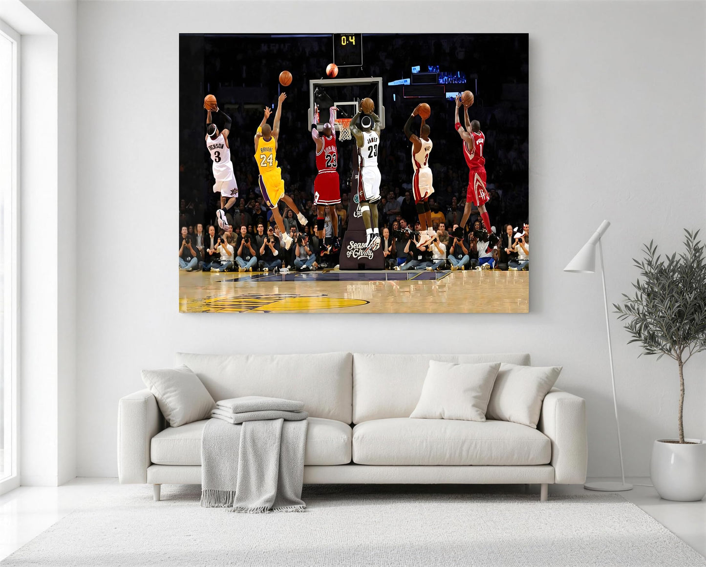 B.B.F MAKE Basketball Canvas Wall Art - Gallery Wrapped Motivational Sports Poster for Teen Boys Bedroom Decor HD Ready to Hang Pictures for Man Cave 11x14