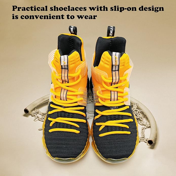 JMFCHI Kids Basketball Shoes High-top Sports Shoes Sneakers Durable Lace-up Non-Slip Running Shoes Secure for Little Kids Big Kids and Boys Girls