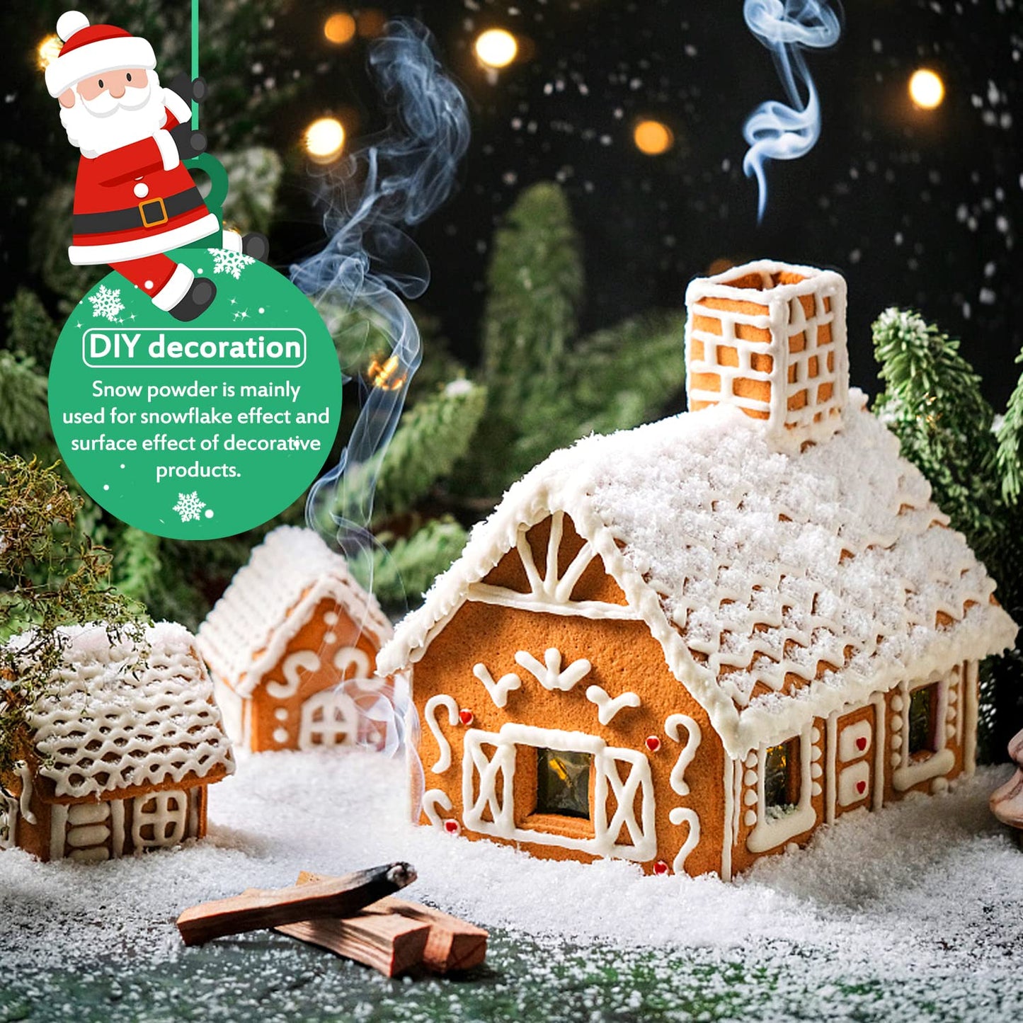 hatisan 13 Ounces Fake Snow Decoration - Artificial Snow for Christmas Decoration, Fake Snow for Crafts Village Displays - Dry Plastic Snowflakes for Holiday Decor Craft Winter Displays