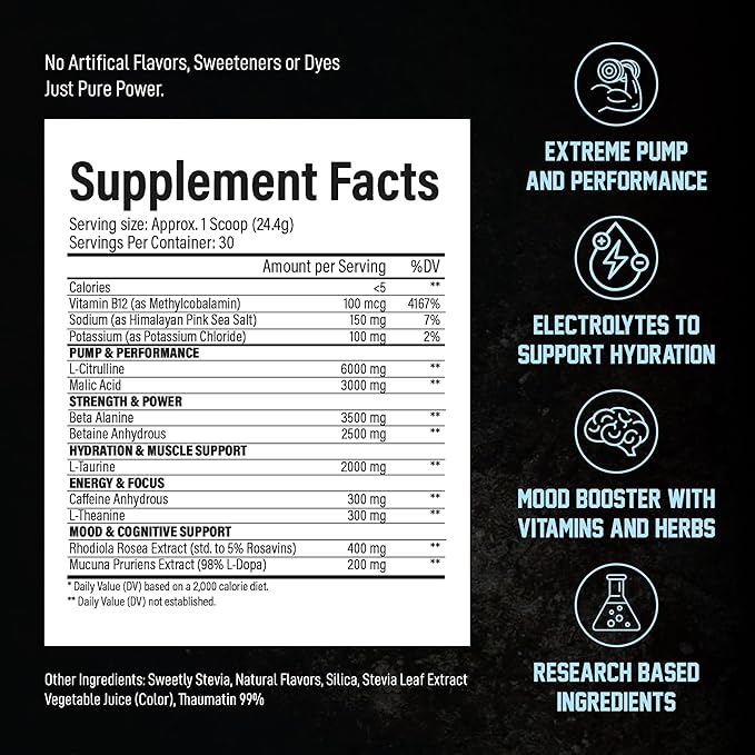 Voyager Pre-Workout Rocket Razz ??Creatine-Free Powder w/L-Citrulline, Beta-Alanine, Caffeine ??Supports Energy, Endurance & Focus ??30 Servings ??No Artificial Fillers ??GMP Certified