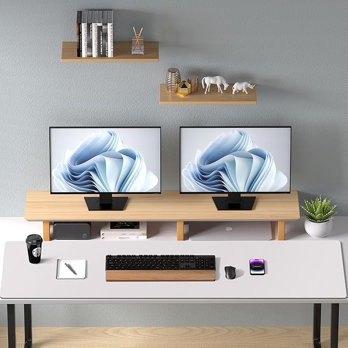 Aothia Faux Leather Desk Mat – Large Mouse Pad, Non-Slip PU Leather Blotter, Waterproof Writing Surface for Office and Home (Pale Lavender White, 47.2" x 23.6")