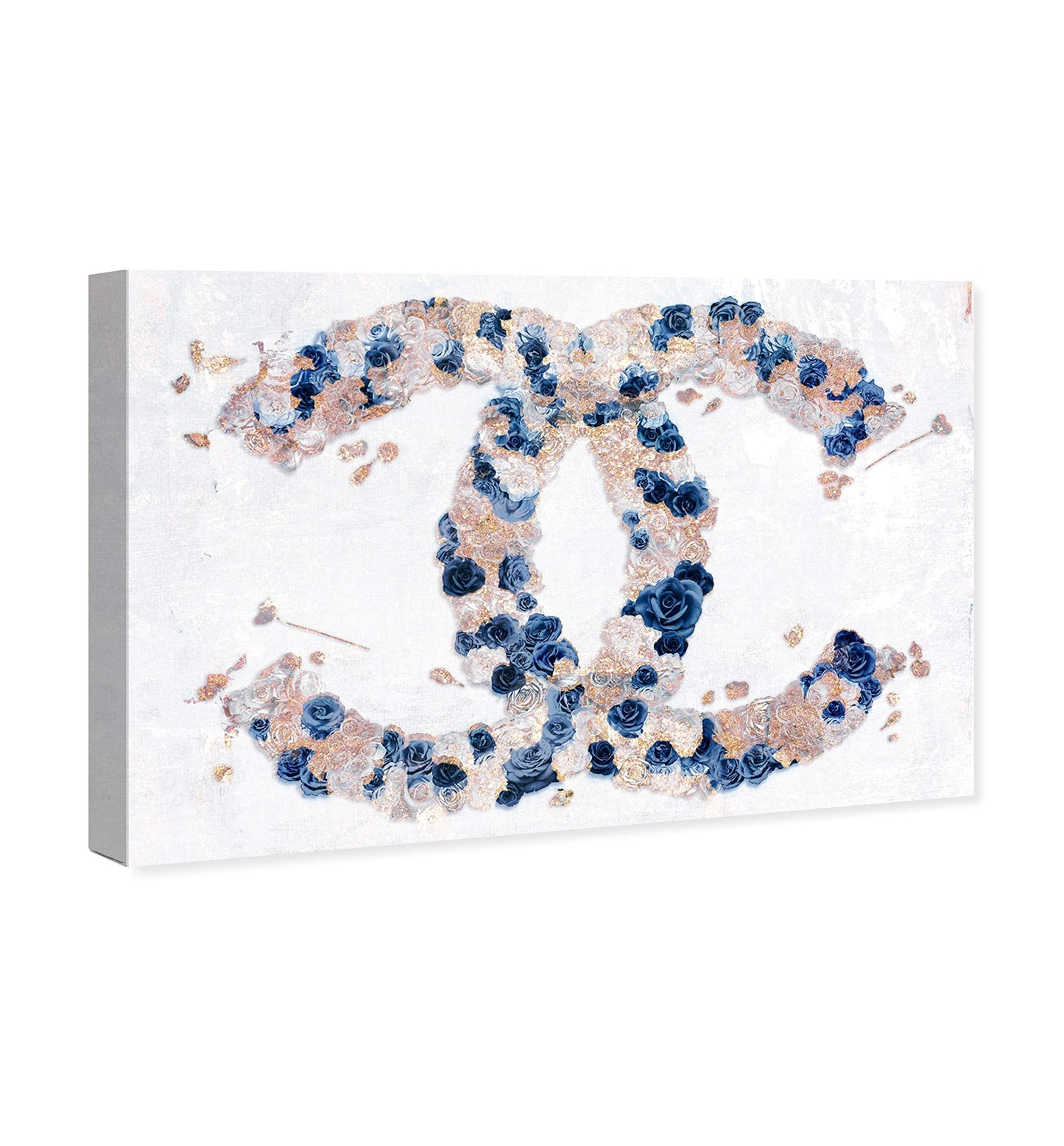 The Oliver Gal Artist Co. Fashion and Glam Wall Art Canvas Prints 'Dreaming of Classic Beauty Navy'