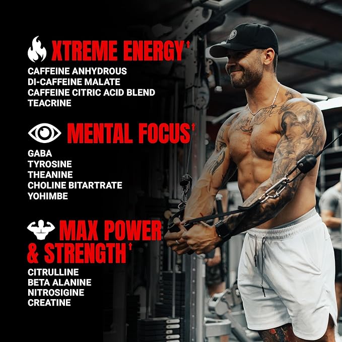 PROSUPPS Mr. Hyde Xtreme Pre Workout Powder with Creatine, Beta Alanine & Caffeine ??Extreme Energy, Pumps, Focus & Performance - Fitness & Gym Supplements for Men & Women (Blue Razz, 30 Servings)