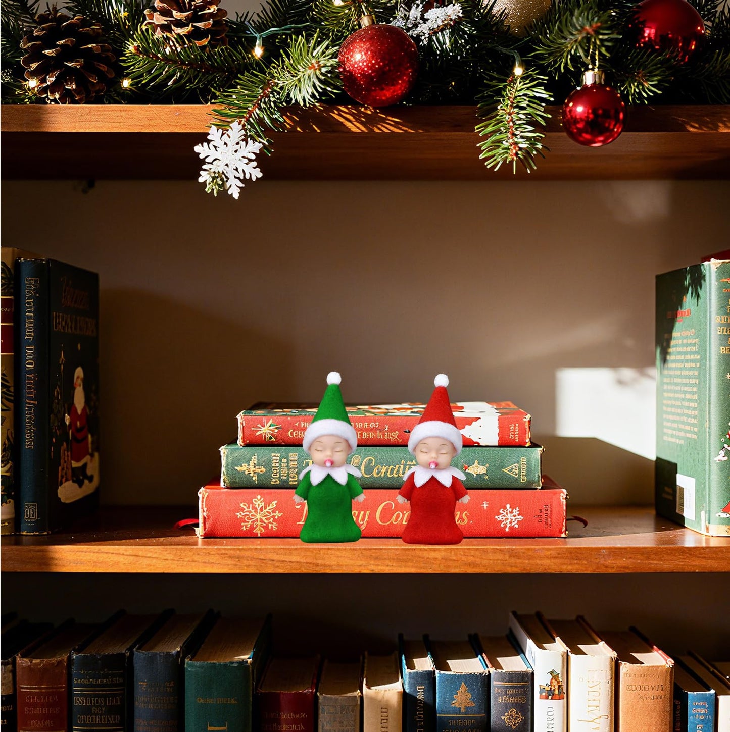 Voiiake Christmas Tiny Elf Doll Baby Miniature Elf Decoration Boy and Girl Xmas Family Kids for Christmas Decorations Doll Ornament Stocking Stuffers