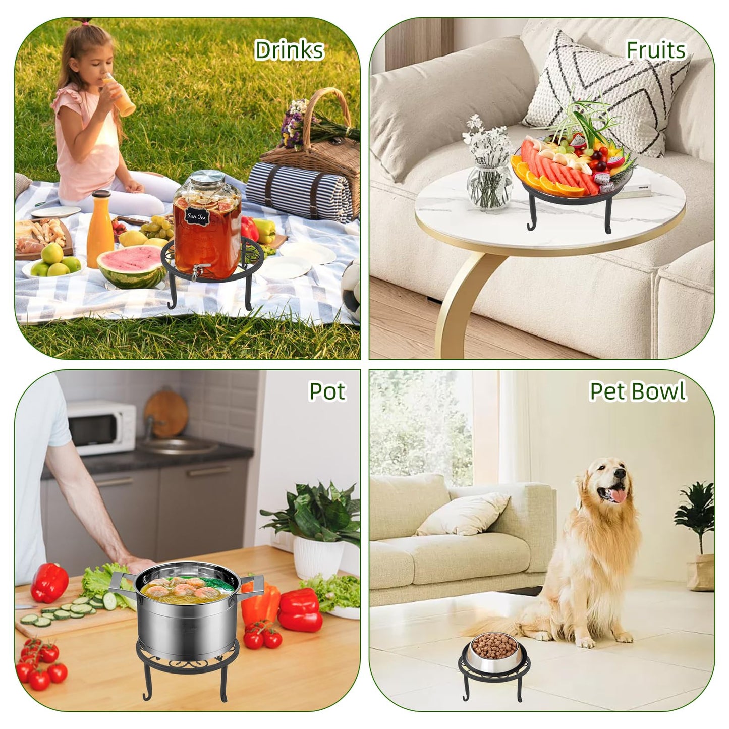 6 Pack Outdoor Plant Stand, Heavy Duty Metal Plant Stand, Flower Pot Stand Indoor Outdoor , Rust Proof Iron Planter Stand, Multi-Size Plant Pot Stands, Pot Stands for Plants Indoor Home Garden Patio