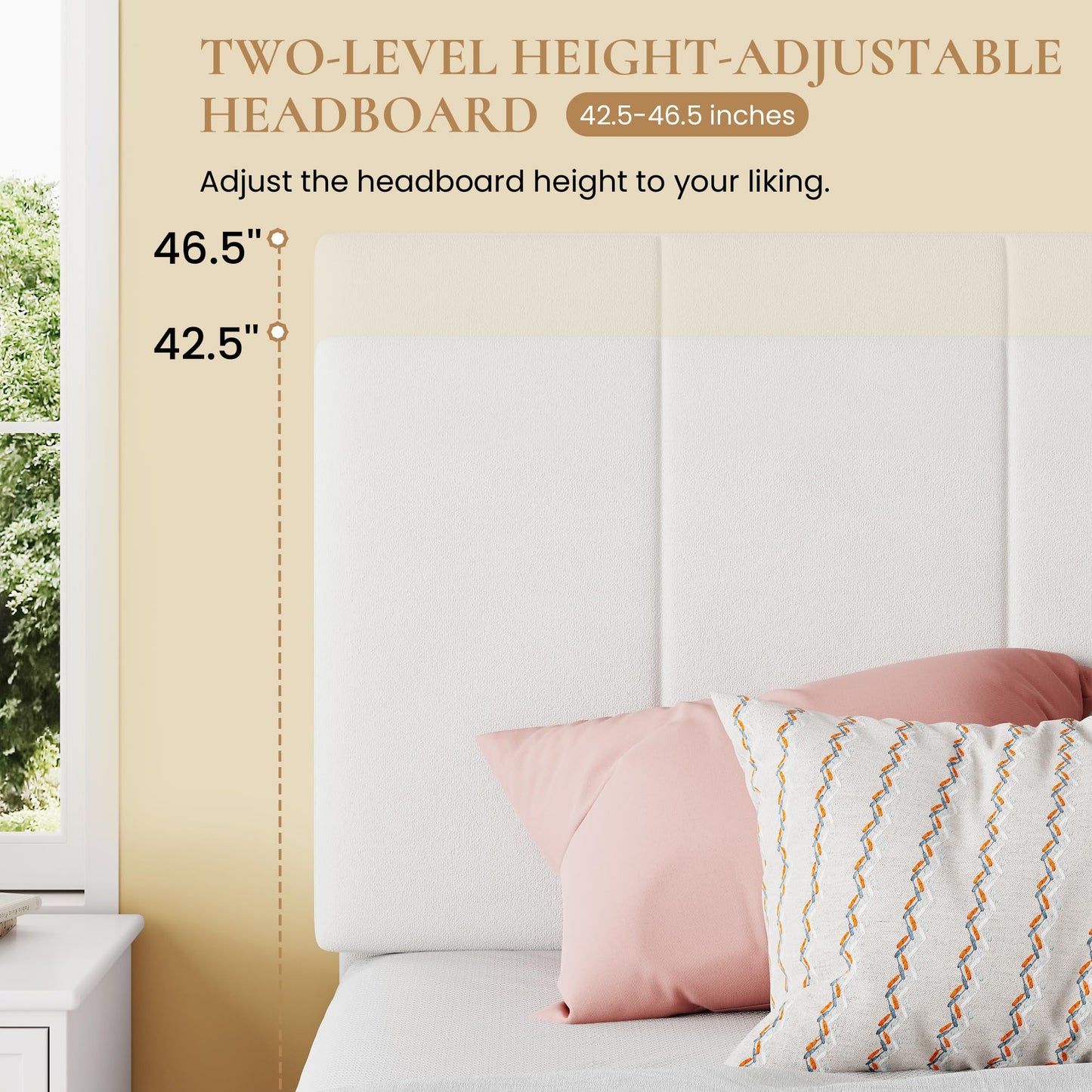SHA CERLIN Queen Size Lift Up Storage Bed Frame, Adjustable Headboard, Hydraulic Support, Velvet Upholstered, Easy Installation, No Box Spring Needed, White