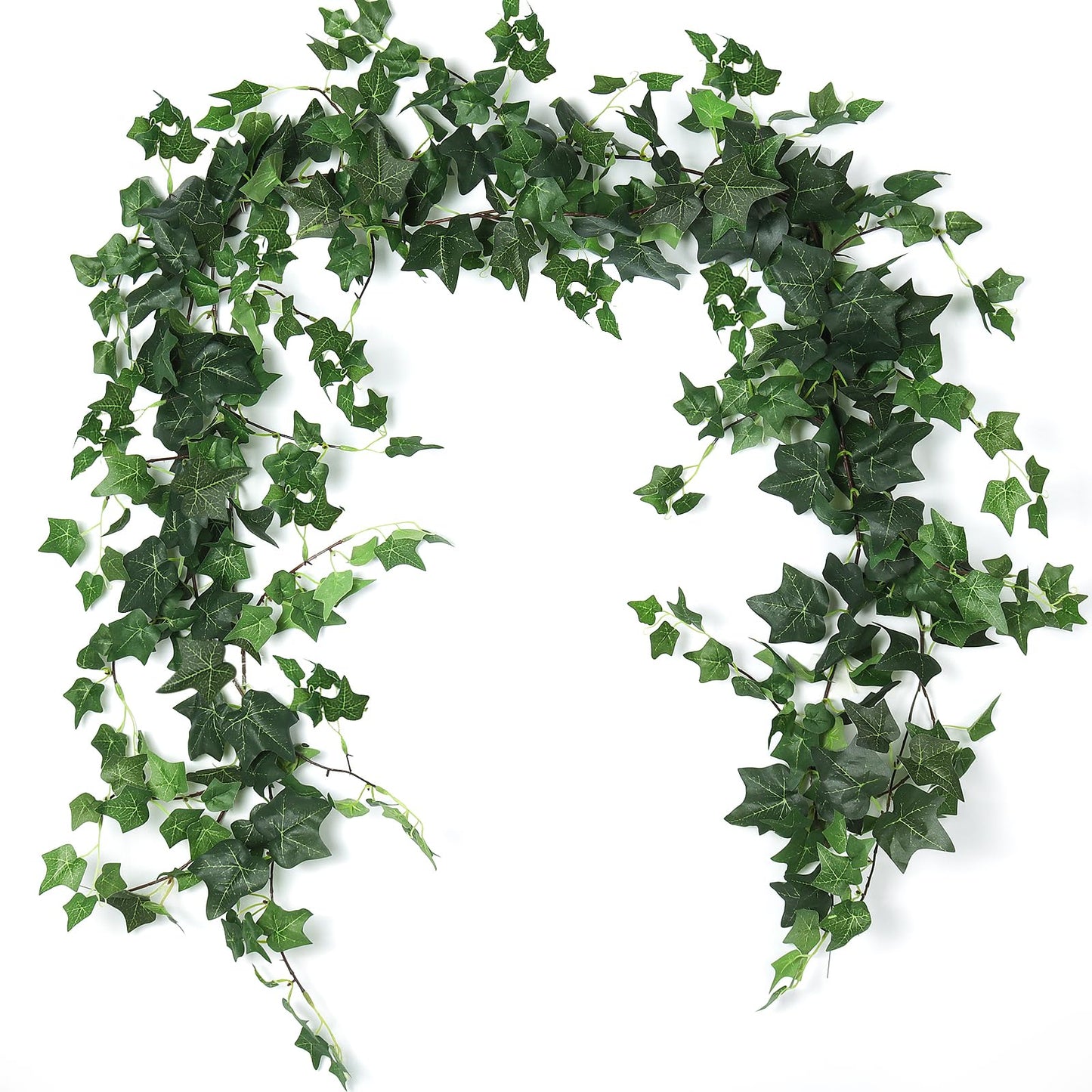 RECUTMS 3 Strands Artificial Ivy Vines 6.3Ft Green Ivy Garland Faux Hanging Plants Greenery Decoration Artificial Vines for Spring Home Decor Indoor Home Wall Wedding Room Easter Decor(Green)
