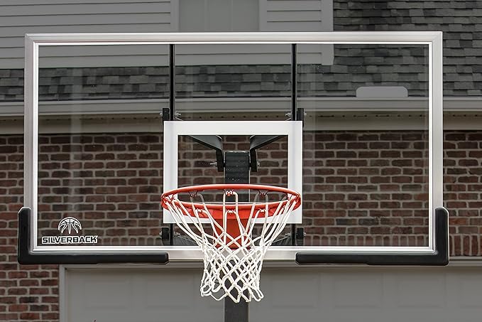 Silverback In-Ground Basketball Hoops, Adjustable Height Tempered Glass Backboard and Pro-Style Flex Rim. - Multiple Styles Available