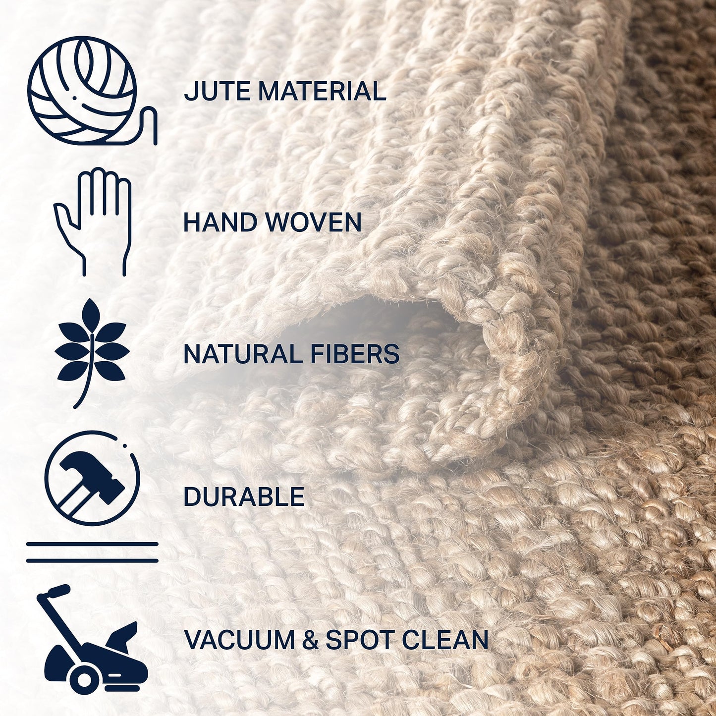 JONATHAN Y Pata Hand Woven Chunky Jute Natural Indoor Area Rug, 3x5, Bohemian, Rustic, Cottage, Easy-Cleaning for Living Room, Bedroom, Kitchen, Non-Shedding (NRF102A-3)