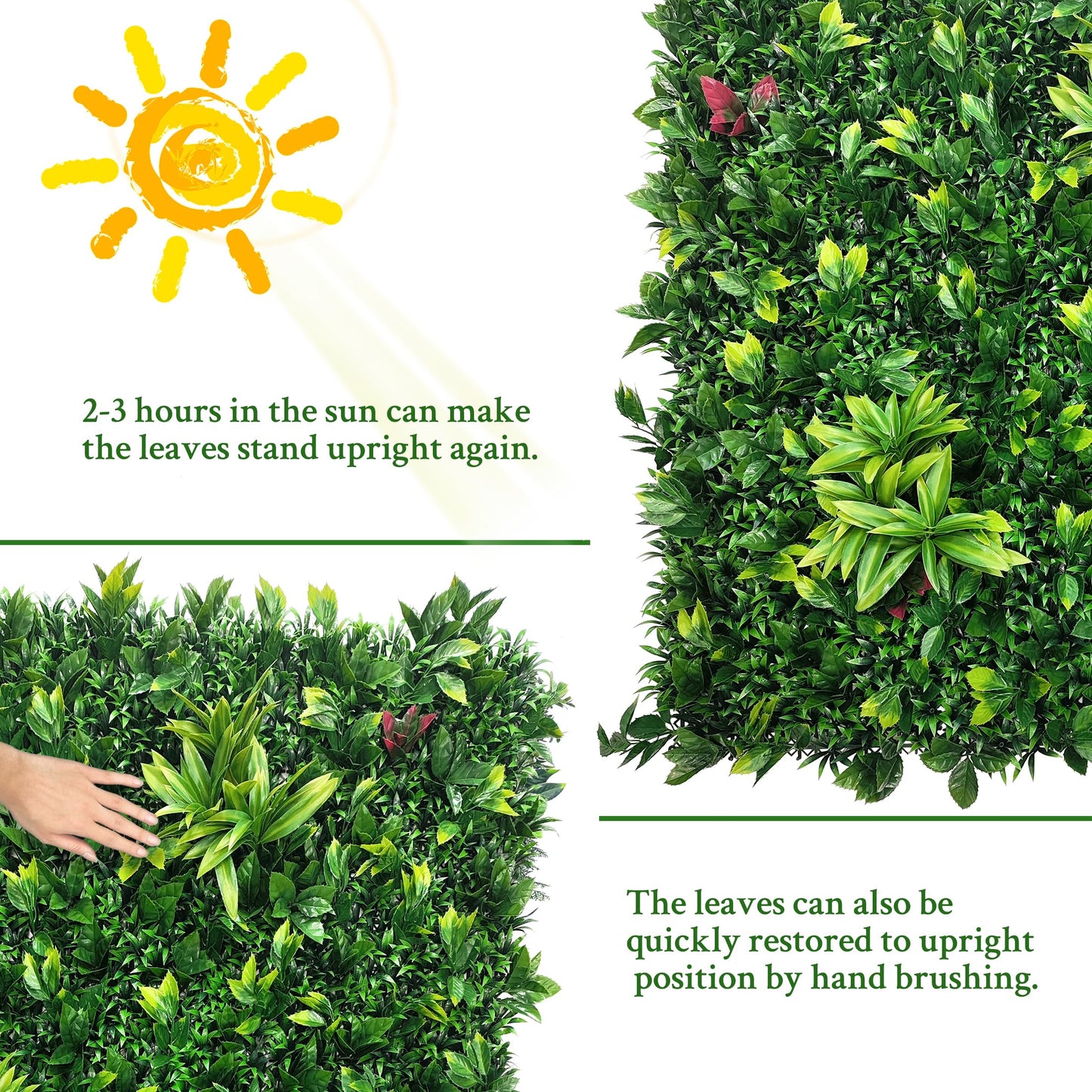 ODTORY Artificial Boxwood Panels: 20"x20" 12P UV-Anti Fake Grass Ivy Privacy Hedge Greenery Backdrop Fence Wall Screen for Garden Fence Covering Privacy, Outdoor Indoor Home Decor