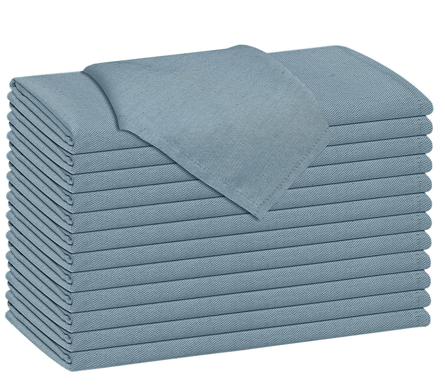 Ruvanti Cloth Napkins Set of 12, 18x18 Reusable Napkins Cloth Washable, Soft & Durable Table Napkin, Poly Cotton Fabric Dinner Napkins for Parties, Christmas, Thanksgiving, Weddings - Teal