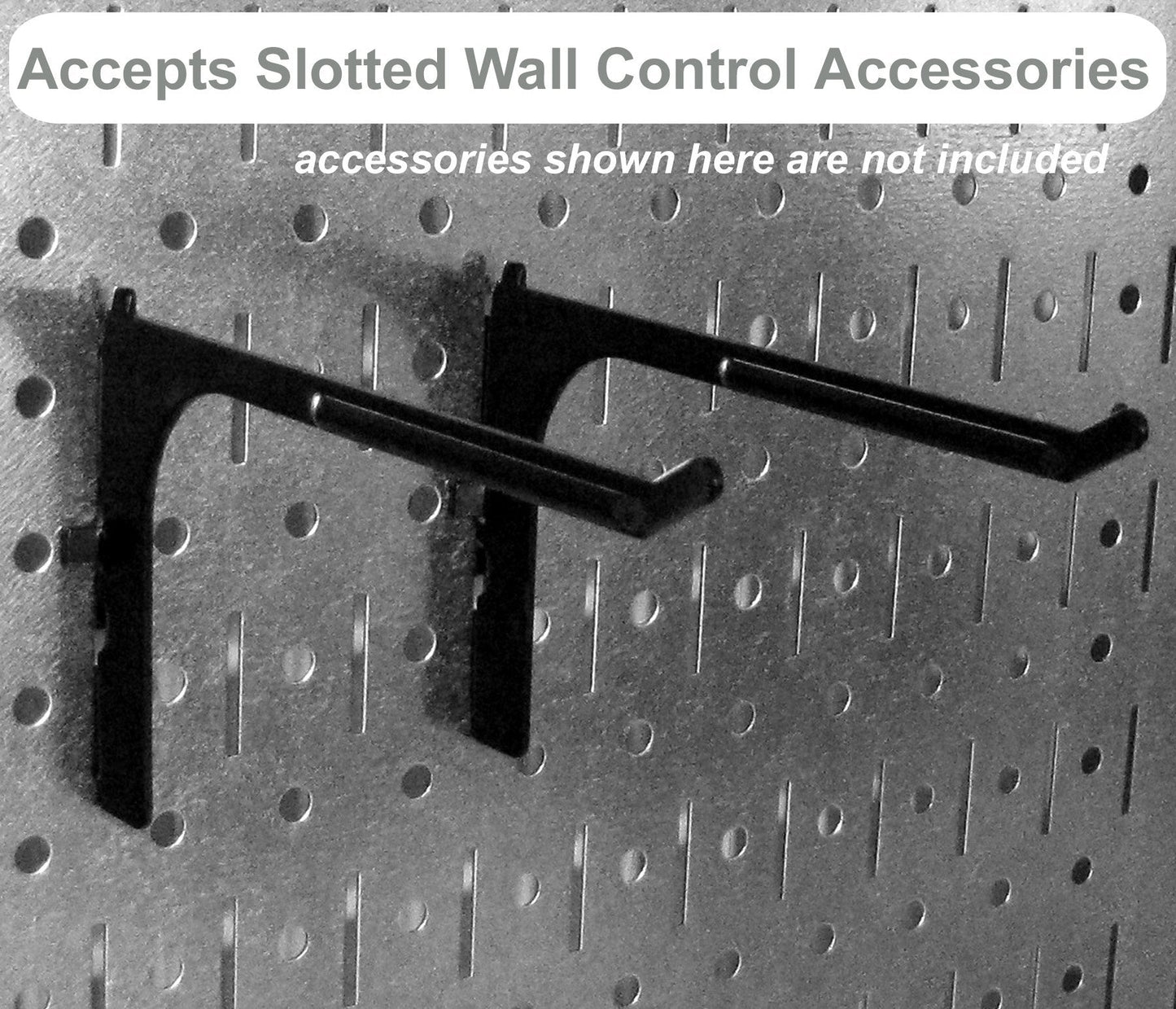Wall Control Pegboard Organizer 4 ft. Metal Pegboard Standard Tool Storage Kit with Black Toolboard and Black Accessories