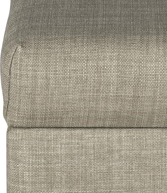 Spatial Order Home Decor | Upholstered MediumRectangular Storage Ottoman | Hinged Lid Ottoman with Storage for Living Room & Bedroom, Tan