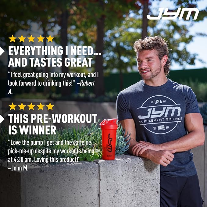 JYM Supplement Science Pre JYM Rainbow Sherbet Pre Workout Powder for Men & Women, BCAAs, Nootropics, Creatine HCI, Citrulline, Beta-Alanine, Betaine, Taurine, Huperzine, 30 Servings