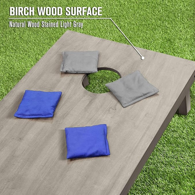 GoSports 4 ft x 2 ft Regulation Size Wooden Cornhole Boards Set - Includes Carrying Case and Bean Bags (Choose Your Colors) Over 100 Color Combinations