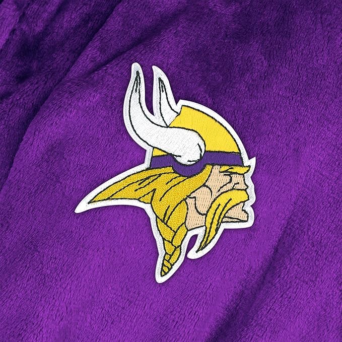 NFL Adult Unisex Silk Touch Bathrobe, Officially Licensed Loungewear, Soft Plush Polyester