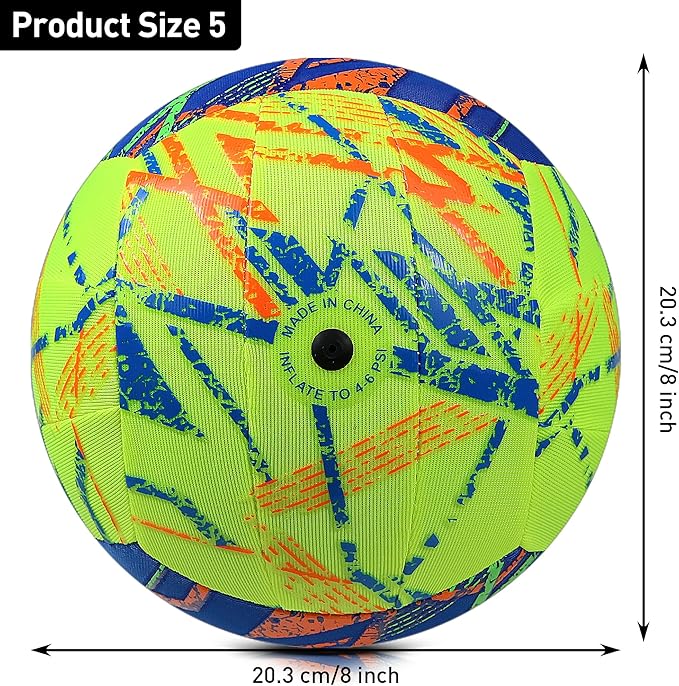 YANYODO Swimming Pool Waterproof Beach Volleyball, Soft Indoor Outdoor Size 5 Volleyball with Pump for Teenagers Adults Swimming Pool Beach Games to Play