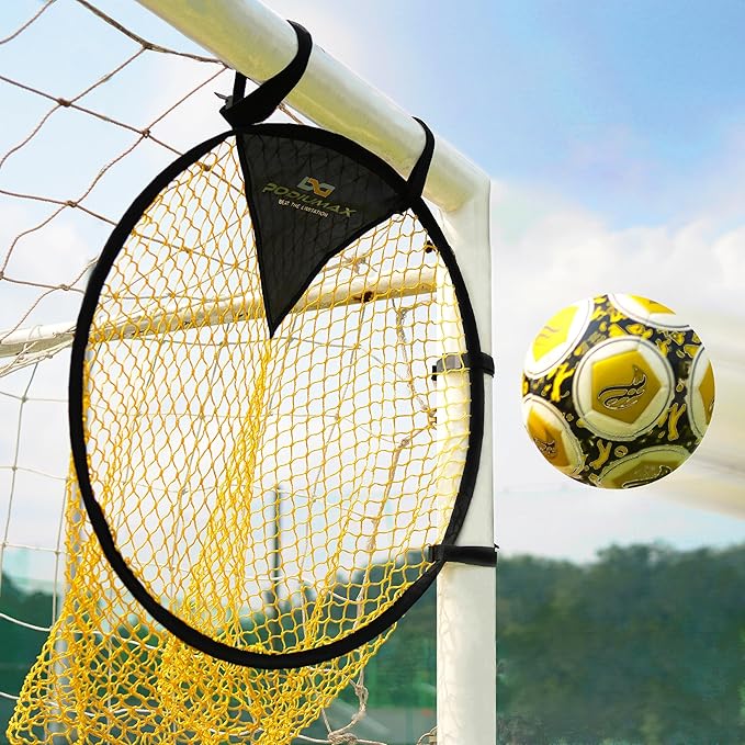 PodiuMax Top Bins Soccer Target Goal, Easy to Attach and Detach to The Goal, Set of 2, for Shooting Accuracy Training