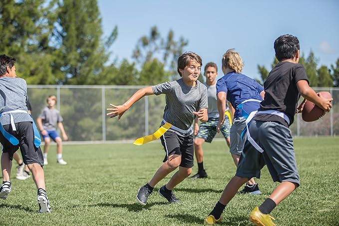 SKLZ 10 Man Flag Football + End Zone Pylons, Complete Indoor & Outdoor Training Set