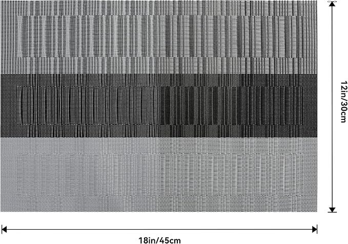 Leetaltree Grey with White Striped Placemats Set of 12 - Heat Resistant Non-Slip Place mats for Dining Table, Washable Durable PVC Vinyl Woven Table Mats（Grey Stripe, 12）