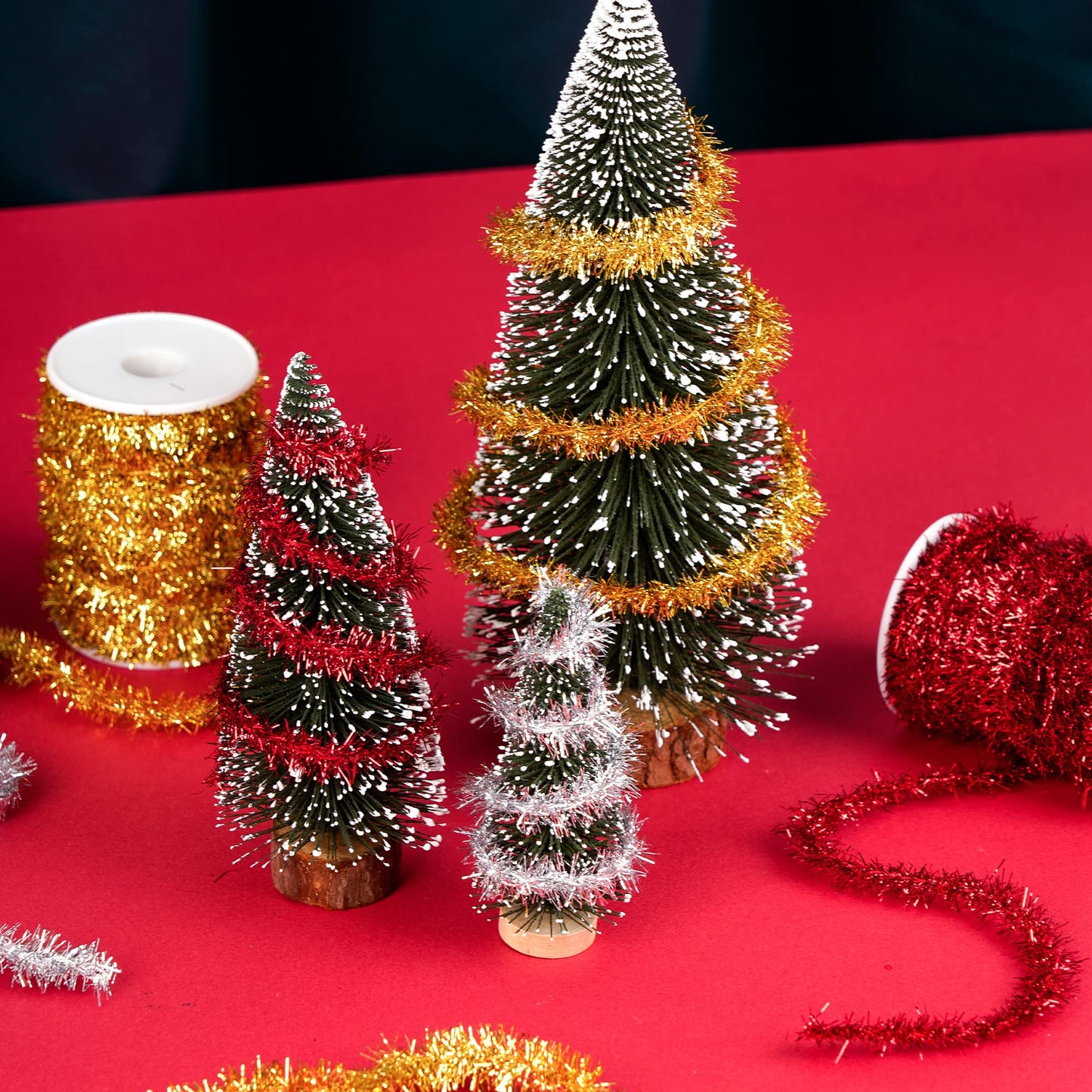 WBCBEC 66 Feet Christmas Tinsel Garland Metallic Holiday Tinsel Garland Twist Tinsel Thin Glitter Tinsel Garland Decoration for Christmas Tree,Wedding Birthday Party Decorations Supplies (Silver)