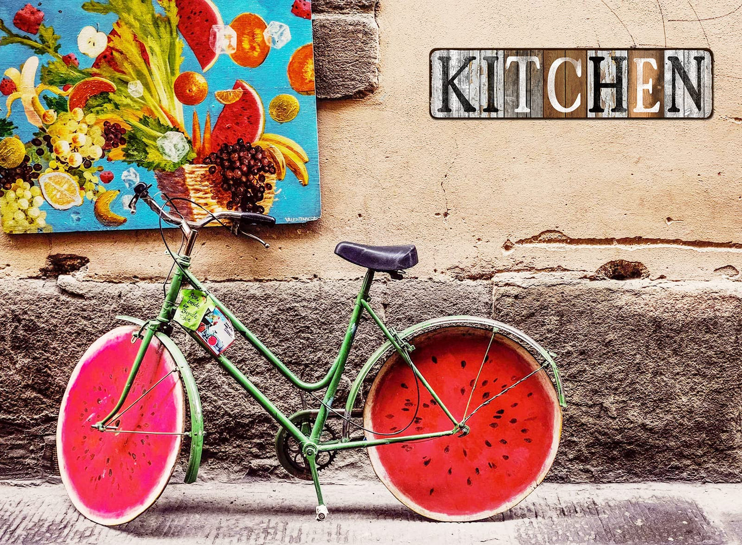 CIVOTIL Art Rustic Farmhouse Kitchen Wall Decor Prints for Dining Room Home Kitchen Signs Wall Decor (Kitchen, 4"x16")