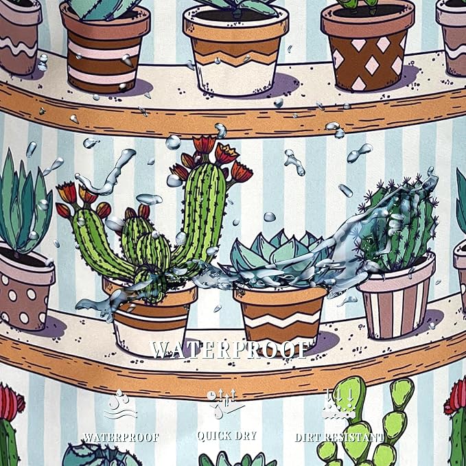 Cute Cactus Laundry Basket Tropical Cactus Flower Hamper Foldable Oxford Cloth Green Plants Colorful Tote Bag Clothes Toy Storage Bucket For Bathroom/Laundry Storage/Bedroom 18.9 x 16.5 Inch
