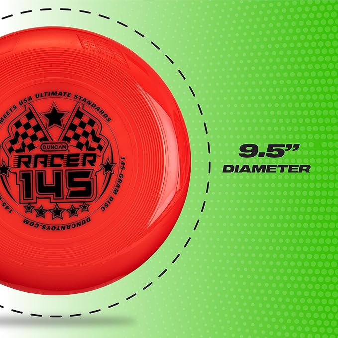 Duncan Racer 145G Weighted Flying Disc - Ultimate Disc for Junior Division, Best for Beach and Outdoor Games, Red