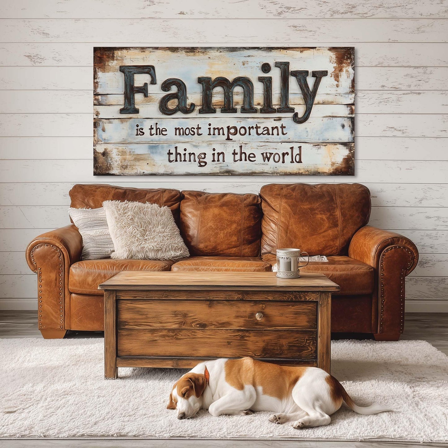 Retro Family Quotes Wall Art for Living Room Canvas Prints Family is the Most Important Thing in the World Rustic Farmhouse Art Deco Modern Artwork Bedroom Kitchen Dining Room Decor Extra Large