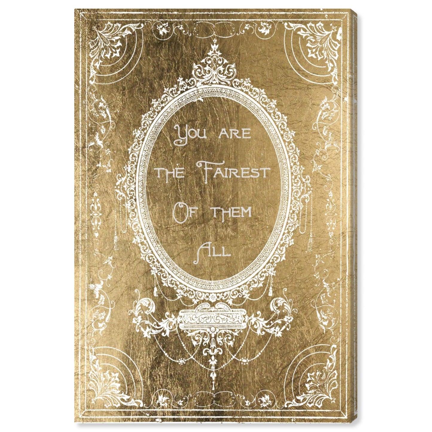 Typography and Quotes Wall Art Canvas Prints 'The Fairest Gold'