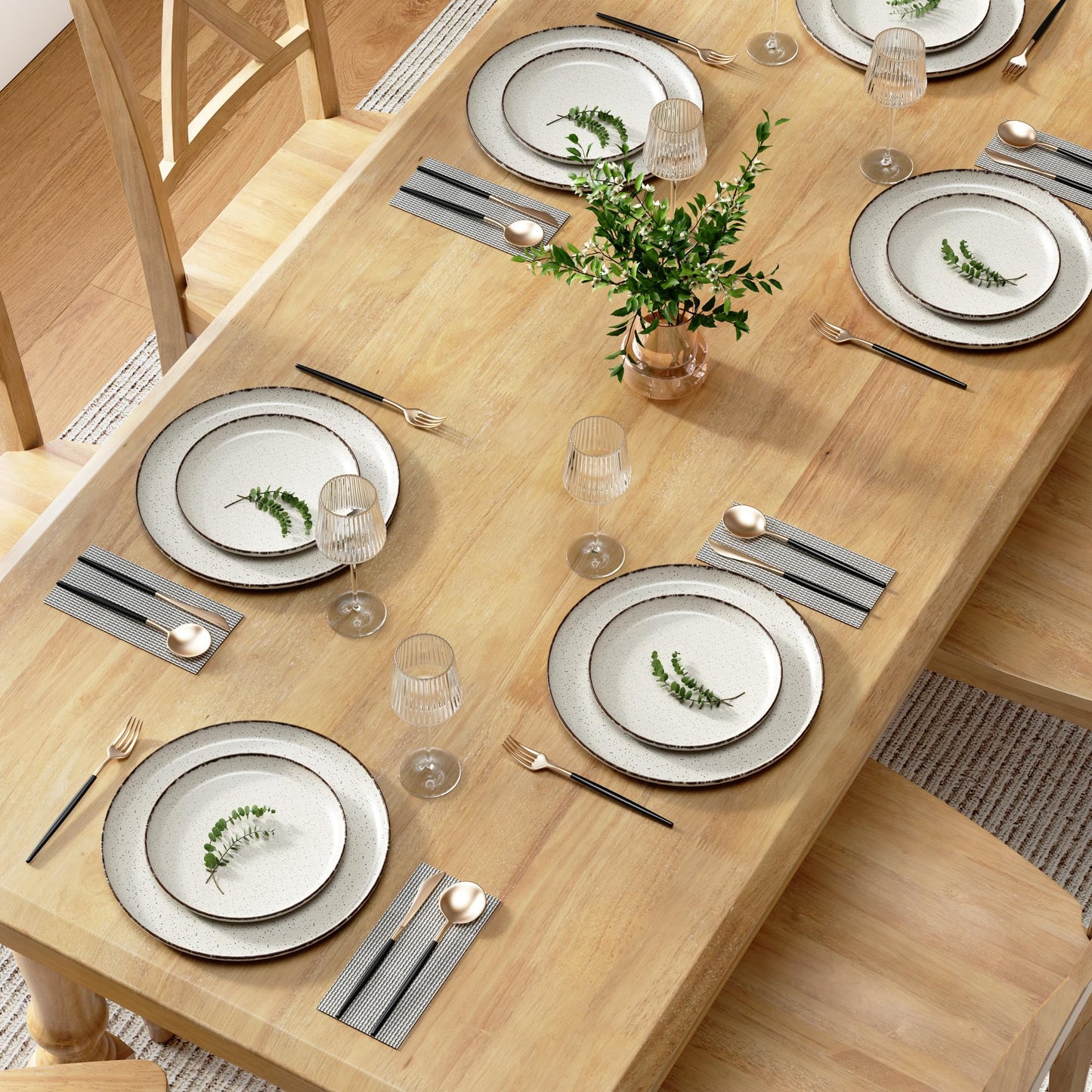 Bush Home 67-Inch Dining Table for 4-6 People, Squire Trestle Farmhouse Rectangular Wood Dining Room Table, Kitchen, Living Room, Sterling Dining Collection, Natural Honey Brown