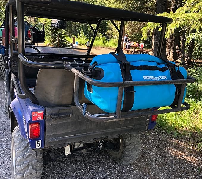 Waterproof Duffle Bag for Travel and Camping with Roll-Top Closure, Durable, All-Weather, and Versatile Dry Bag - Rockagator Mammoth Series (60 Liter, Black)