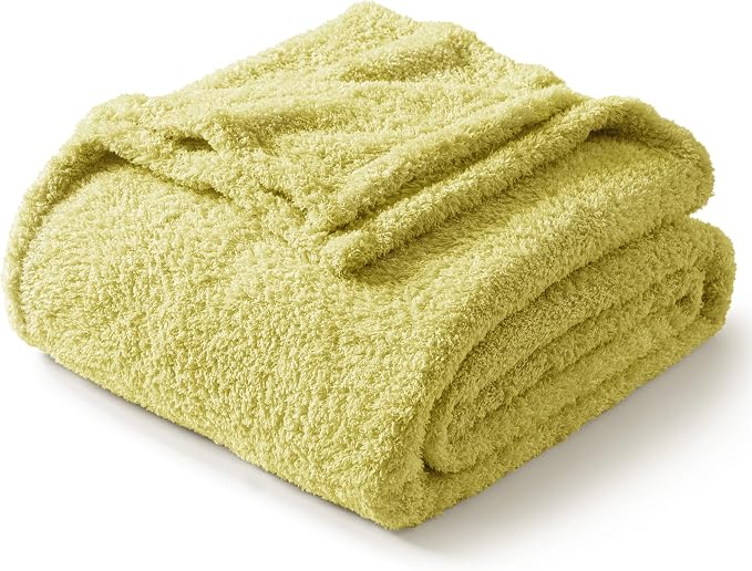 Exclusivo Mezcla Fleece King Size Bed Blanket, Ultra Soft, Lightweight and Fuzzy Light Green Blanket for Women, Home Decor, 90x104 Inches