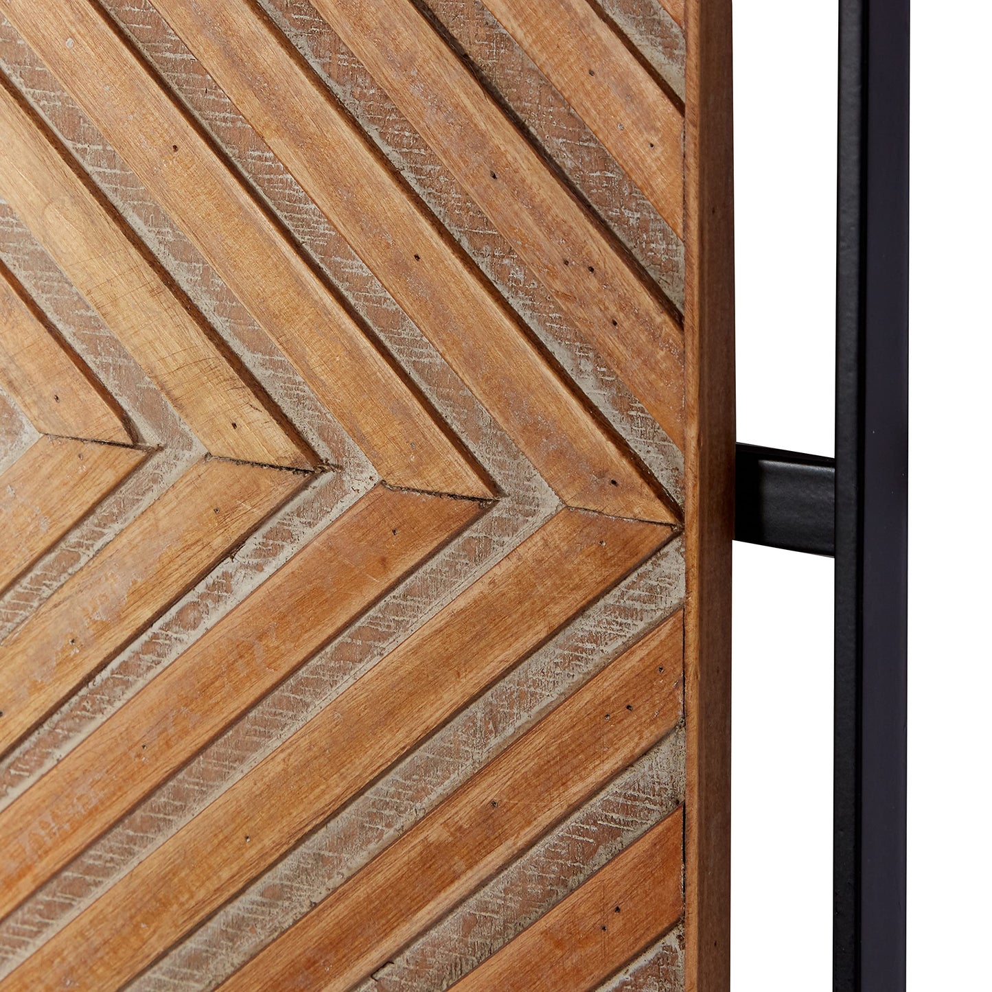 Deco 79 Wooden Geometric Home Wall Decor Linear Carved Wall Sculpture with Black Frame, Set of 2 Wall Art 32"W, 12"H, Brown