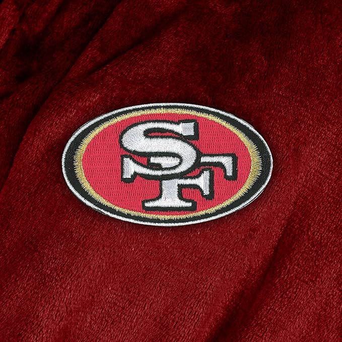 NFL Adult Unisex Silk Touch Bathrobe, Officially Licensed Loungewear, Soft Plush Polyester