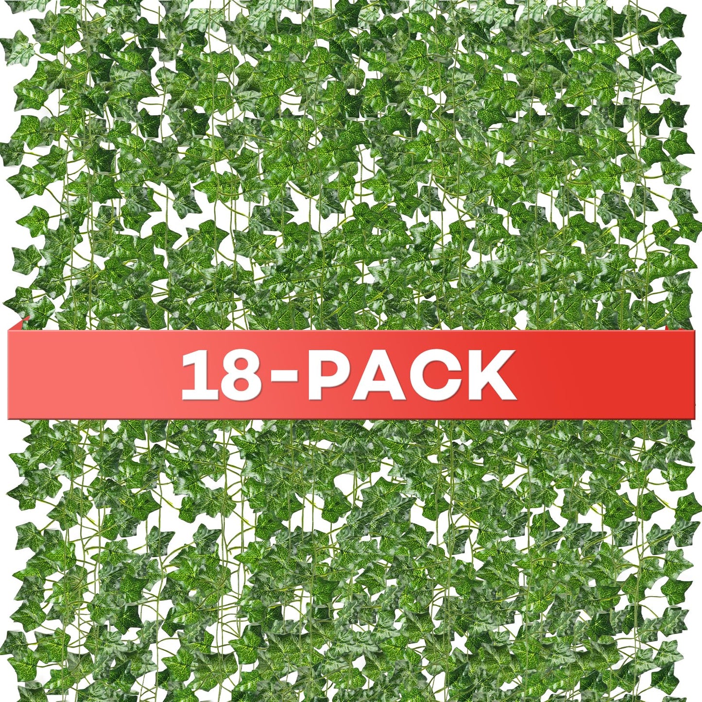 Alotiki 18 Pack 126 Feet Vines,Ivy,Ivy Garland,Fake Ivy,Fake Leaves,Ivy Vines,Artificial Vines,Green Vines,Leaves Room Decor,Vines for Bedroom,Wall Decor,Wedding Party