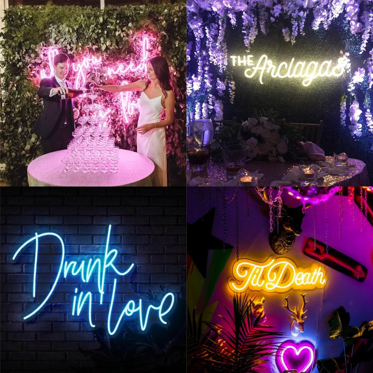 Custom Neon Signs, Customizable Dimmable LED for Wall Decor, Personalized Neon Sign for Wedding Birthday Party Gift Party Bar Game Room Home Business Shop Name Logo LED Neon Lights