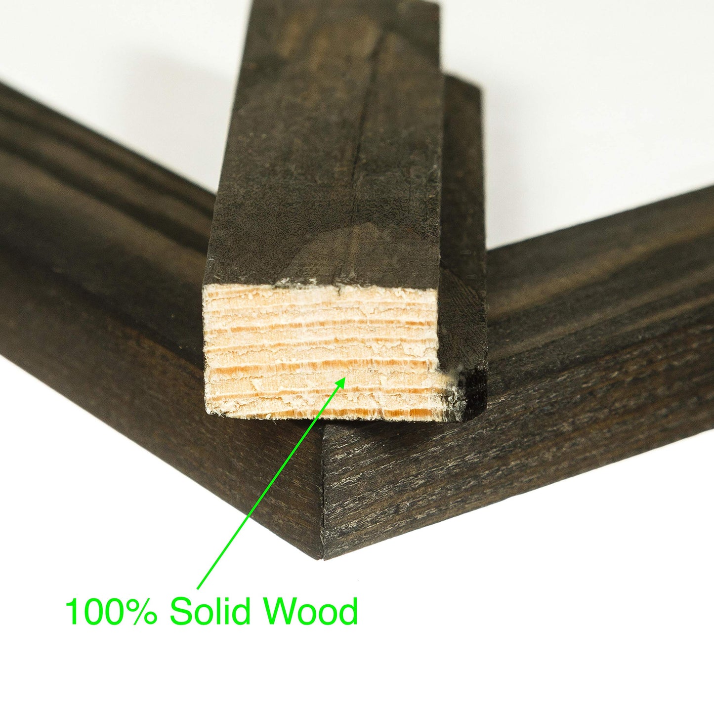 Rustic Wooden Picture Frame 9x12-100% Natural Solid Eco Distressed Wood for Wall Mounting Tabletop Photo Frame - Charcoal