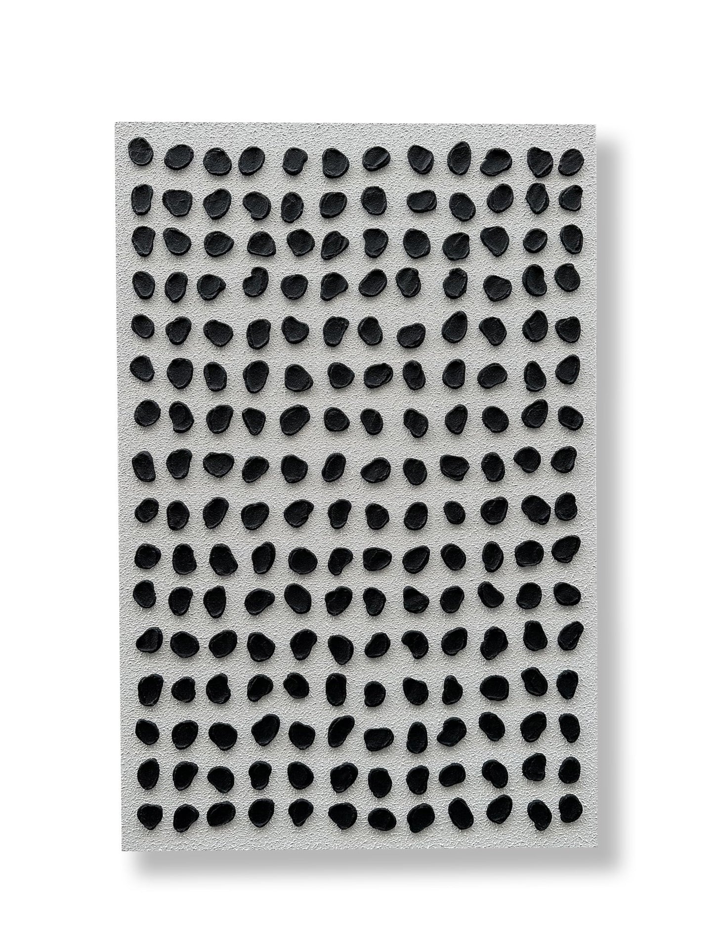 NANKAI Art Hand-painted Black and white three-dimensional texture abstract oil painting, 45x30 inches. Contemporary minimalist art wall decoration painting for home