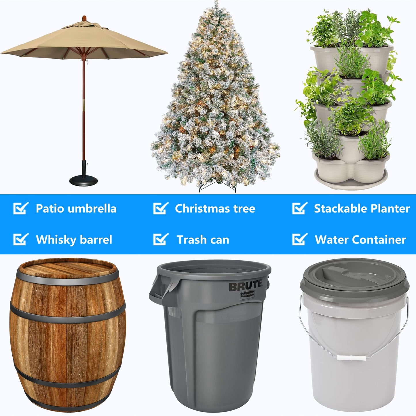 CASIMR 2 Pack Plant Stand with Wheels, Adjustable 15-20" Heavy Duty Plant Caddy with Casters, Indoor Outdoor Large Potted Planter Cart Dolly, Rolling Plant Stand for Flower Pot, 440lb Capacity