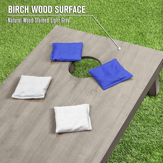 GoSports 4 ft x 2 ft Regulation Size Wooden Cornhole Boards Set - Includes Carrying Case and Bean Bags (Choose Your Colors) Over 100 Color Combinations