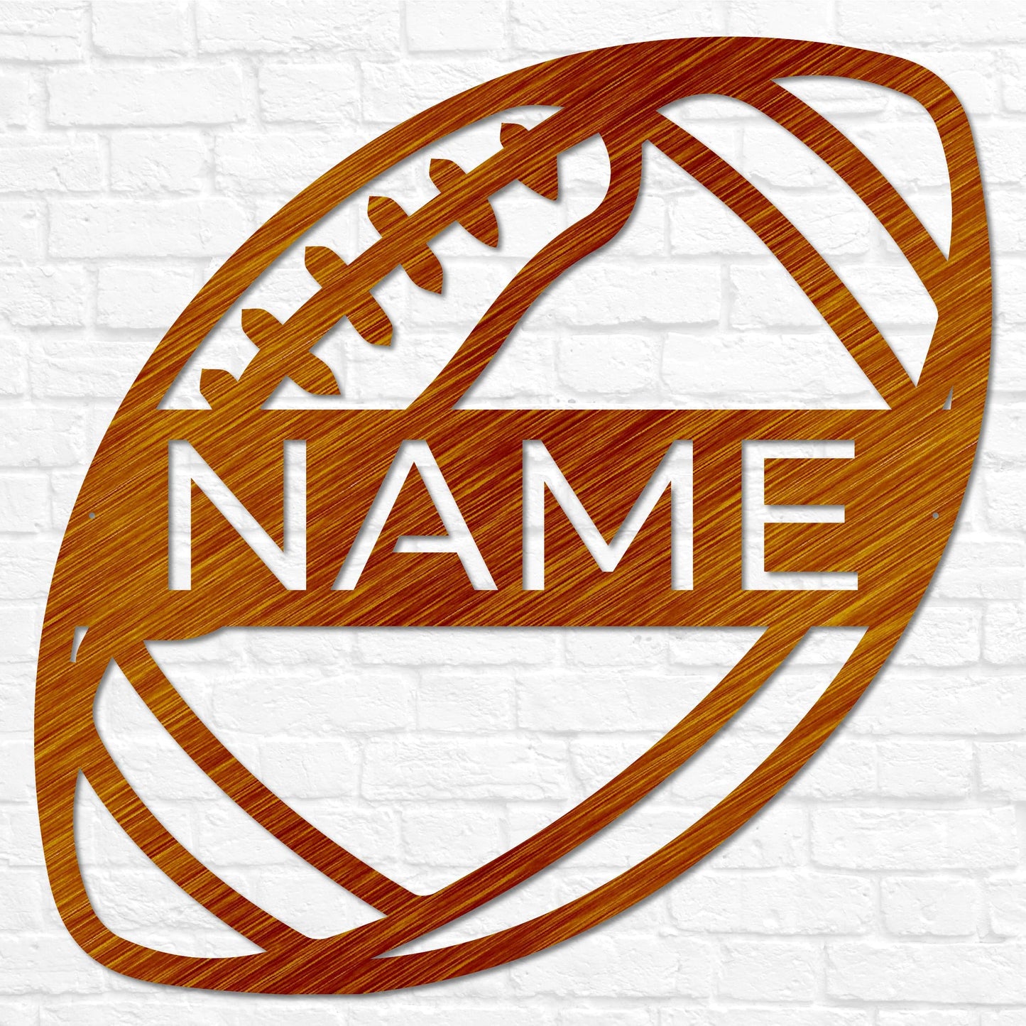 Personalized USA Football Team Metal Wall Art, Sports Team Football Name Sign, Gift For US Football Players, Sports Wall Art
